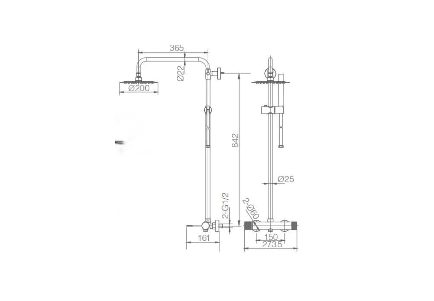 Conjunto de ducha Imex Line Croquis 6