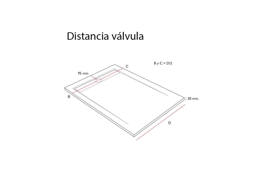 Plato de ducha Bruntec Design Mont Blanc Croquis 7