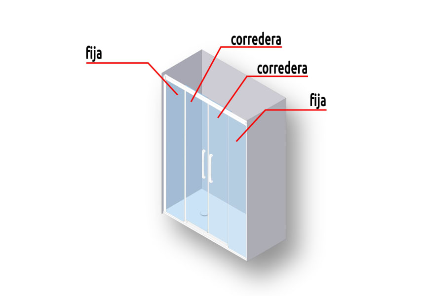 Mampara de Ducha Profiltek Wind (WI-225) Croquis 4