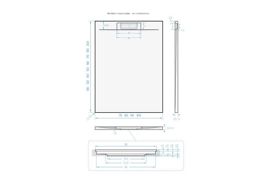 Platos de ducha Bruntec Everest Croquis 11