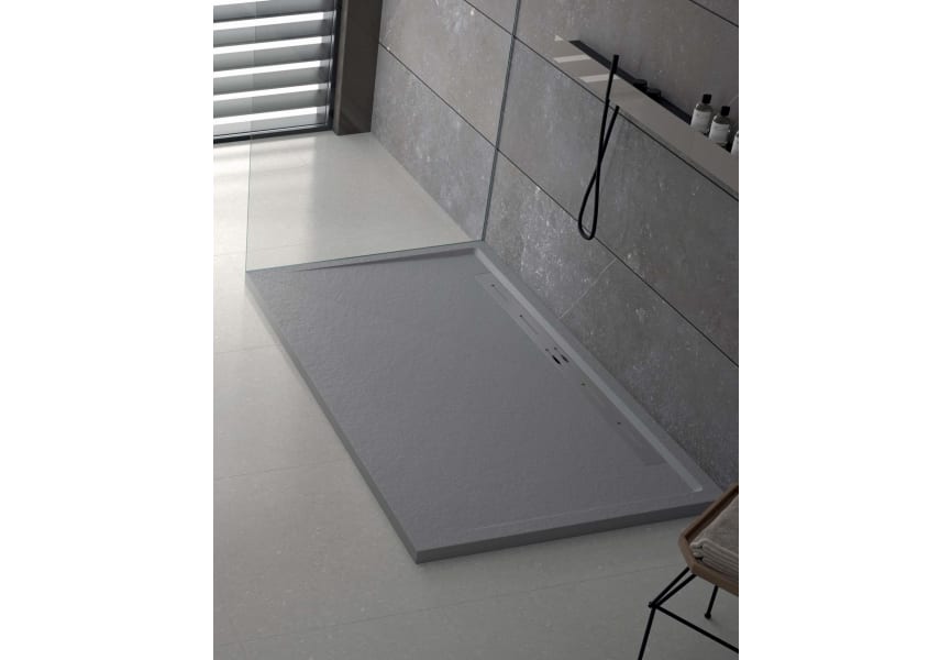 Plato de ducha de resina Doccia Canto Lateral Ambiente 8