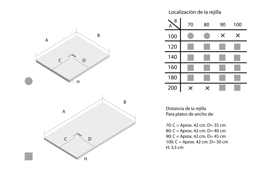 Plato de ducha de resina Doccia Liso Seda Croquis 5