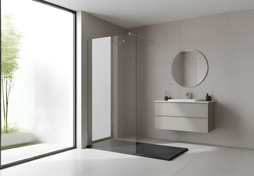 Mampara de ducha fija Leroy Principal 0