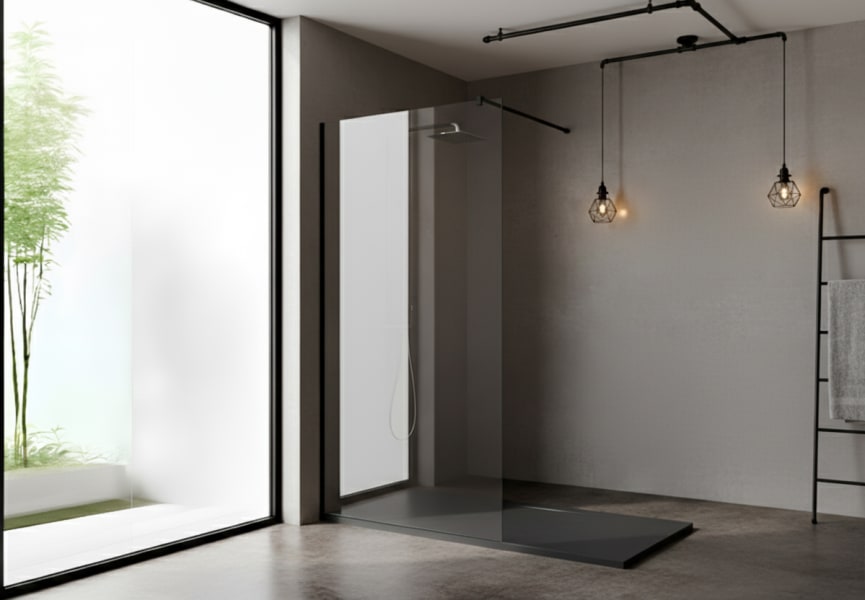 Mampara de ducha fija Leroy Principal 2