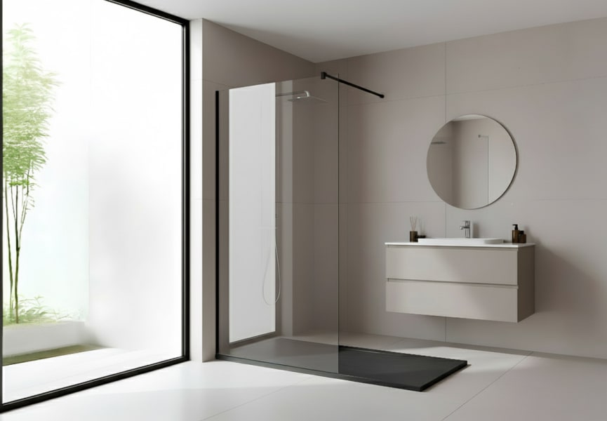 Mampara de ducha fija Leroy Principal 2