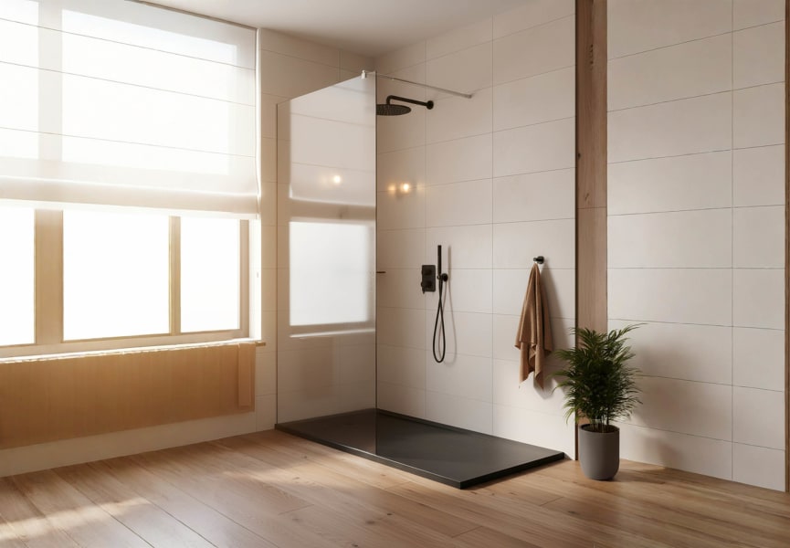 Mampara de ducha fija Leroy Principal 1