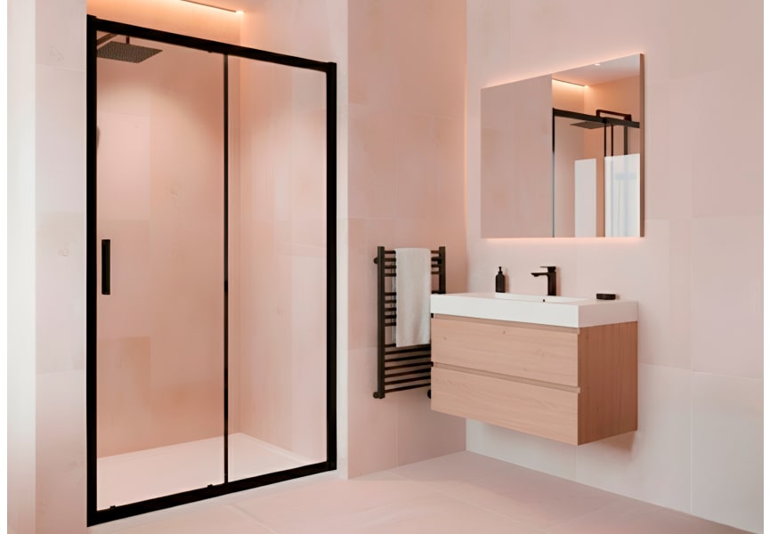 Mampara de ducha Emma perfil negro Principal 0