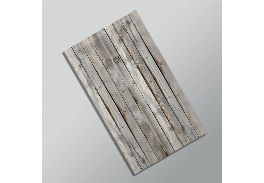 Platos de ducha de resina decorados Bruntec Design 3D Madera Rústica opción 19