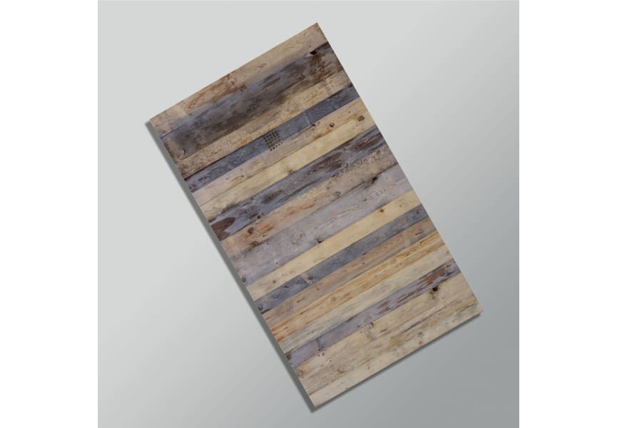 Platos de ducha de resina decorados Bruntec Design 3D Madera Rústica opción 28