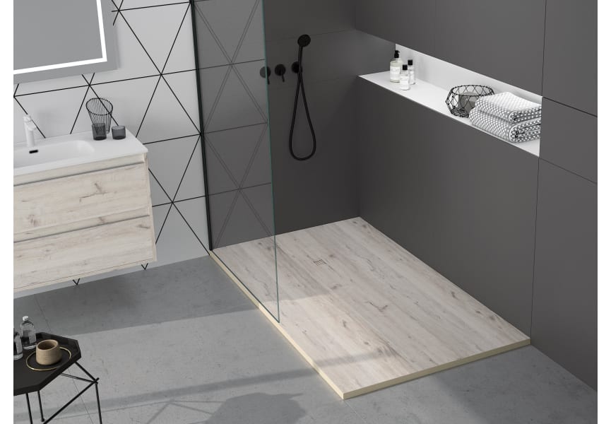 PLATO DE DUCHA 120X80 IMITACION MADERA PARA BAÑO PERSONALIZADO- IMH