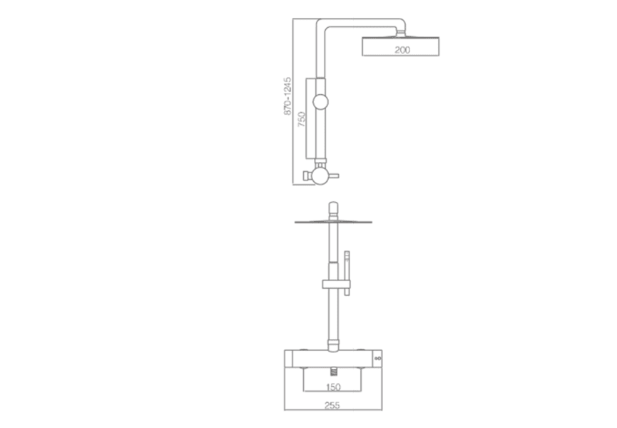 Conjunto de ducha Imex Moscu Croquis 6