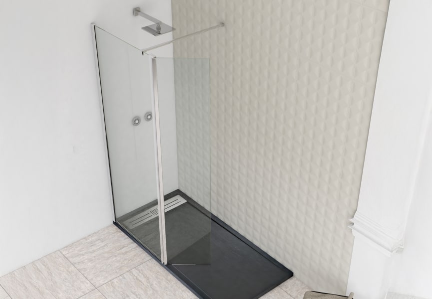 Mampara fija de ducha + abatible, Minimal 6 mm Principal 0