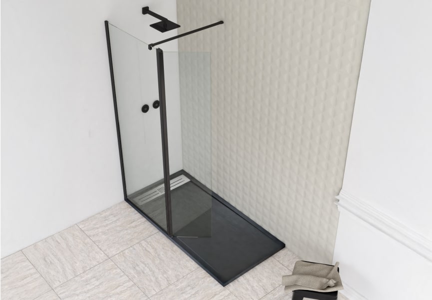 Mampara fija de ducha + abatible, Minimal 6 mm Principal 1