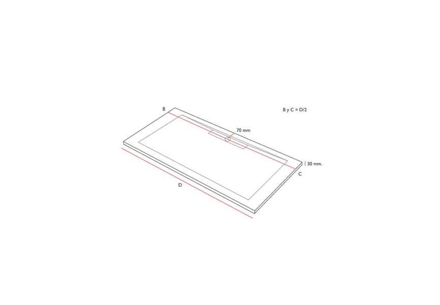 Plato de ducha Bruntec Design Montserrat Croquis 5