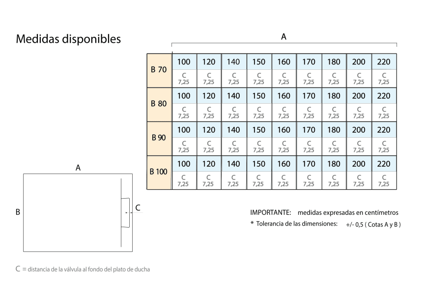 Plato de ducha de resina de Bruntec Fluvia Croquis 13