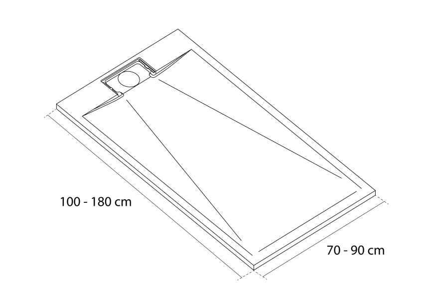 Platos de ducha de resina Bruntec Mercuri Croquis 4