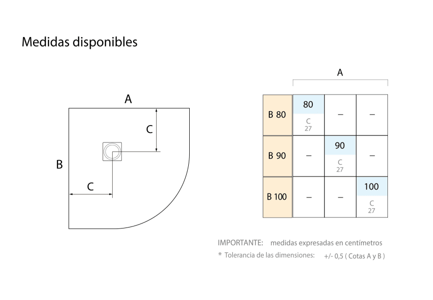 Plato de ducha de resina de Bruntec Orbis Croquis 8