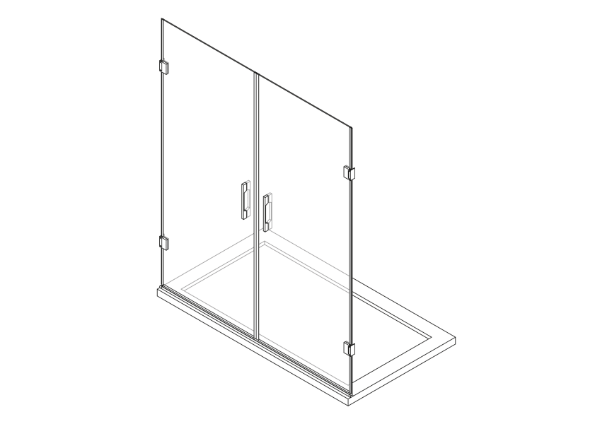 Mampara de ducha Glassinox Bahamas Croquis 1