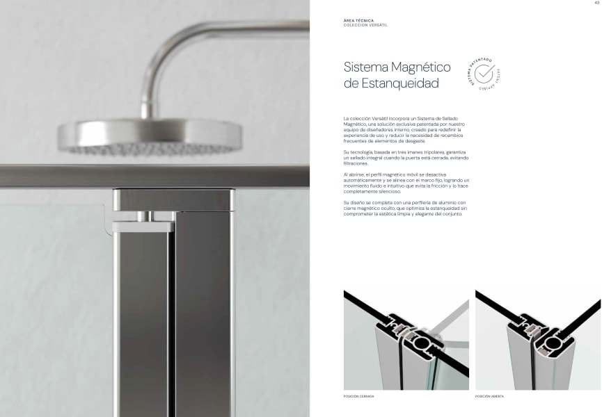 Mampara de ducha Profiltek Versatil VR Plus 210 Detalle 4