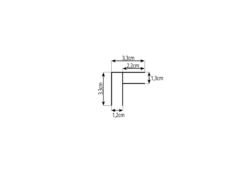 Perfil de unión angular para fijos GME Croquis 1