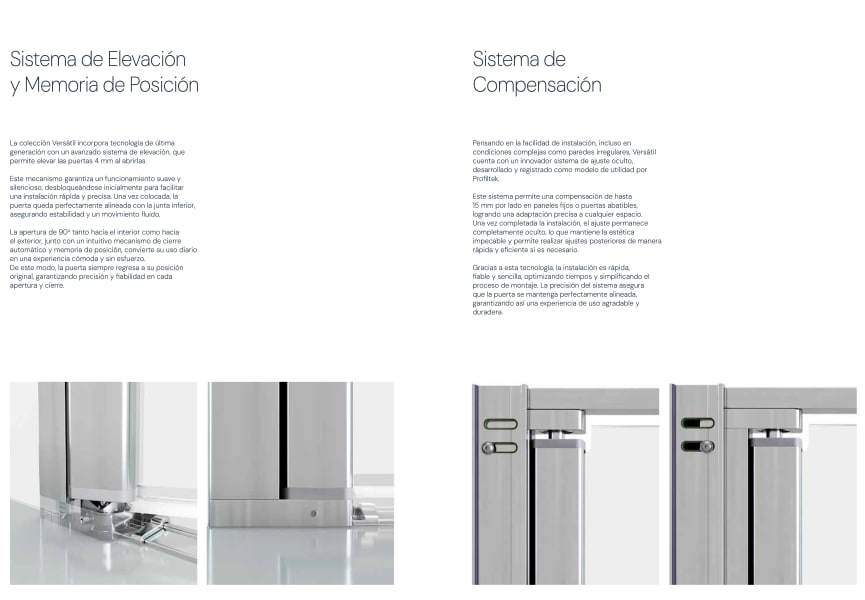 Mampara de ducha Profiltek Versatil VR Lite 240 Detalle 4