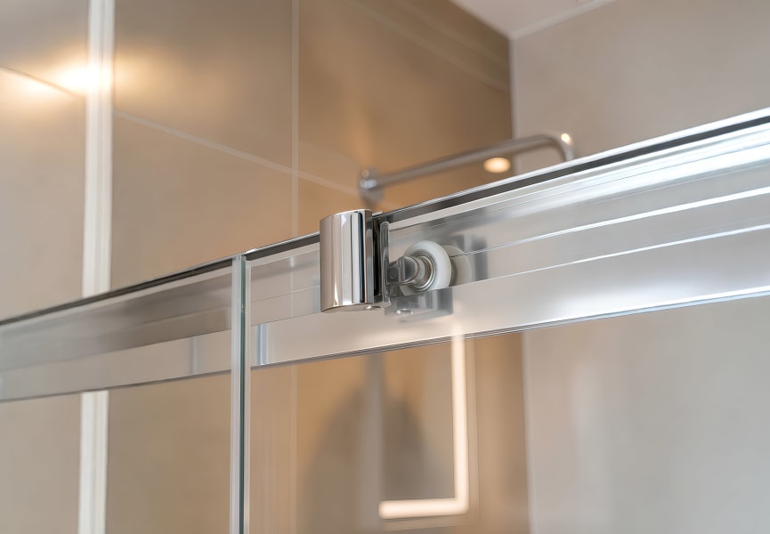 Mampara de ducha angular Emma color negro Detalle 4