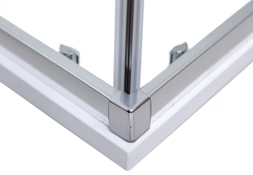 Mampara de ducha angular Emma color negro Detalle 2