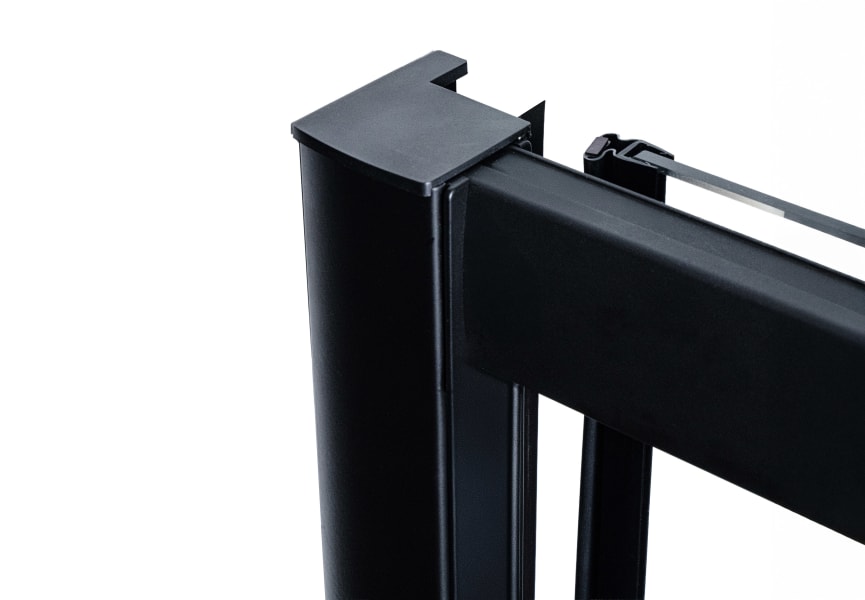 Mampara de ducha angular Emma color negro Detalle 1