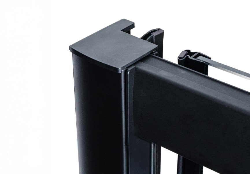 Mampara de ducha angular Emma color negro Detalle 1