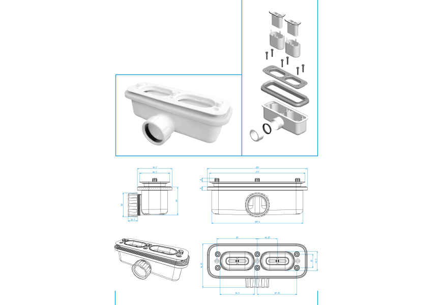 Plato de ducha Bruntec Elite Croquis 12