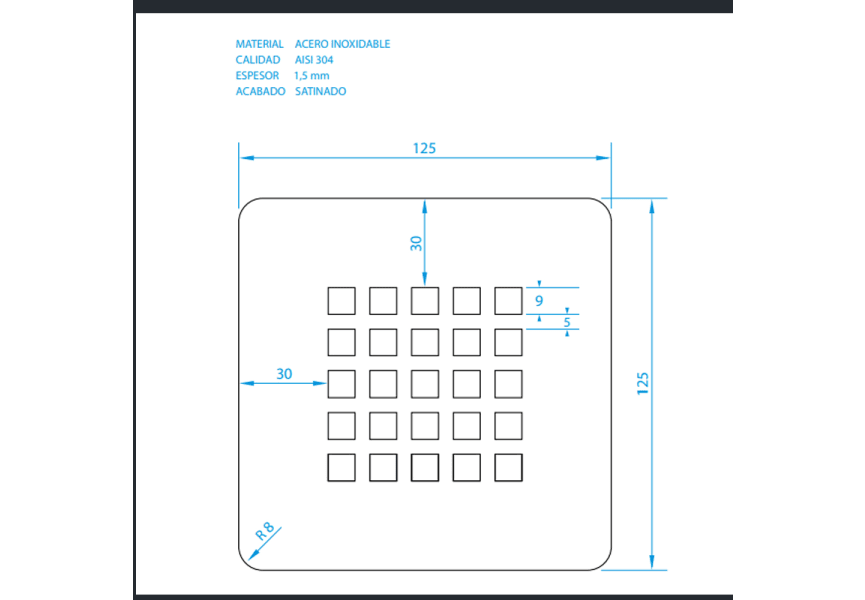 Plato de ducha Bruntec Frame Croquis 12