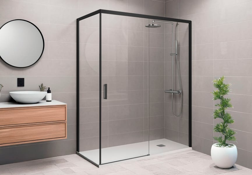 Mampara de ducha Galaxy (400) negra mate Principal 0