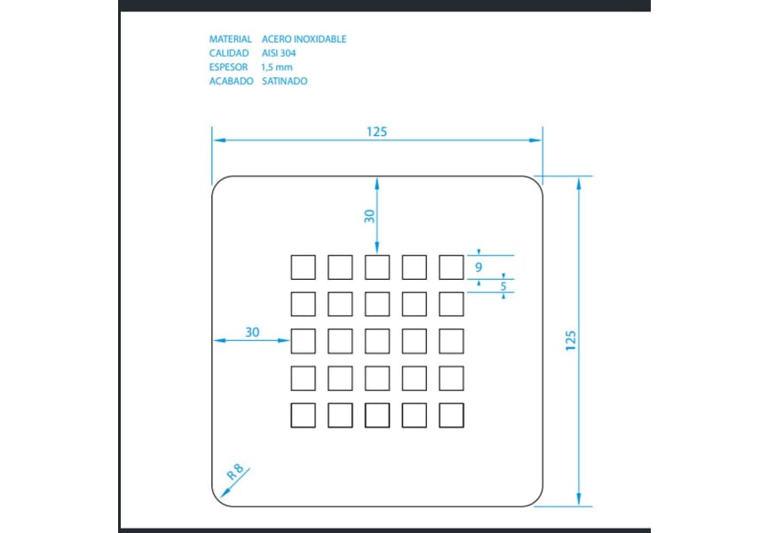 Plato de ducha Bruntec Design Basic Croquis 2