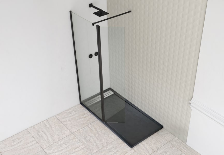 Mampara fija de ducha + abatible Minimal Principal 0