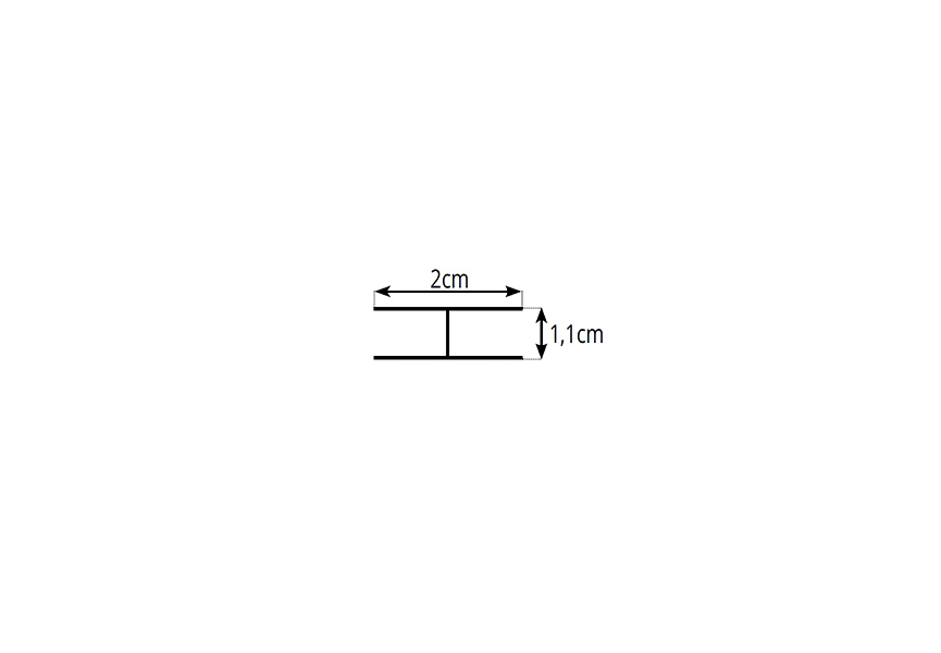 Perfil de unión recto para fijos GME Croquis 1