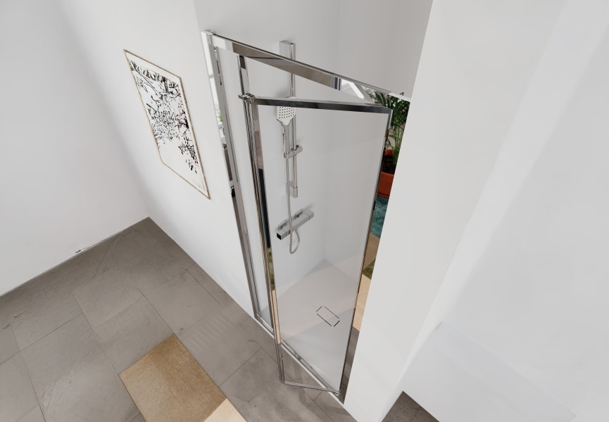 Mampara de ducha Torvisco Burdeos Detalle 3