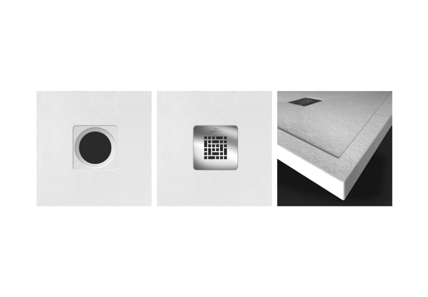 Plato de ducha de resina de Bruntec Arco Detalle 7