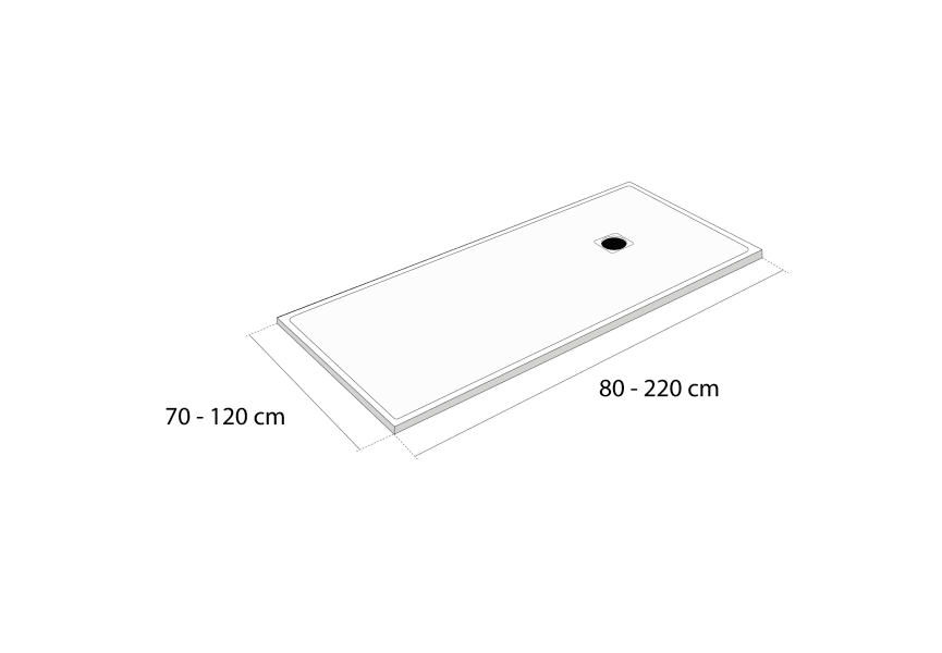 Plato de ducha de resina de Bruntec Arco Croquis 8