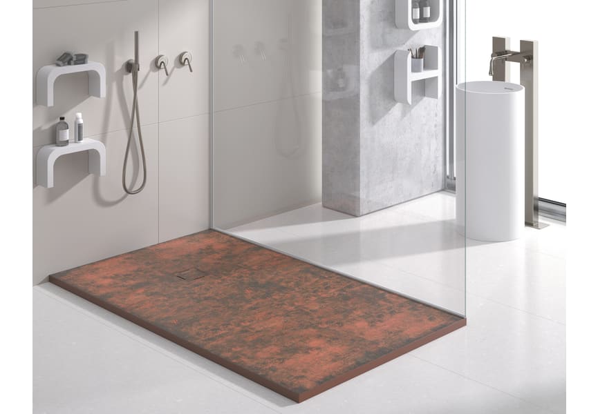 Platos de ducha de resina decorados Bruntec Design 3D Decorado Ambiente 3