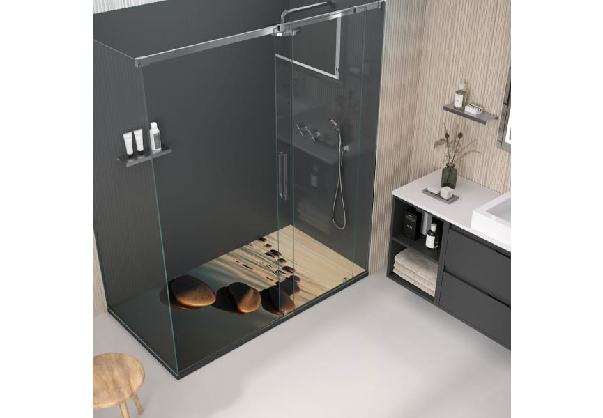 Platos de ducha de resina decorados Bruntec Design 3D Zen Ambiente 1