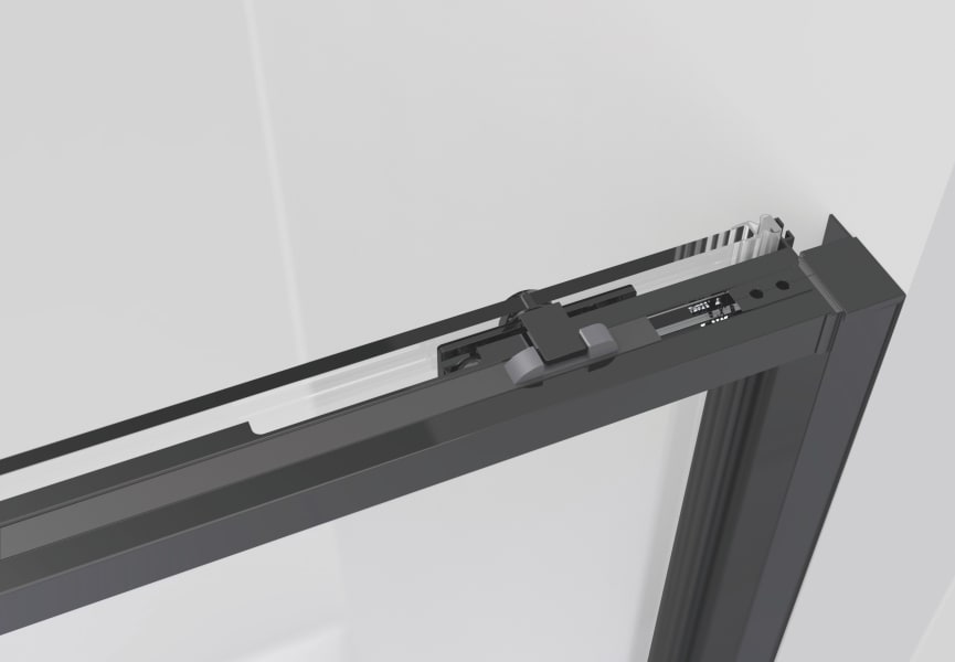 Mampara de ducha GME Twenty negro mate Detalle 4