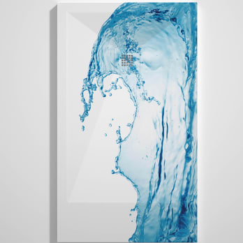 Platos de ducha de resina decorados Bruntec Design 3D Azul