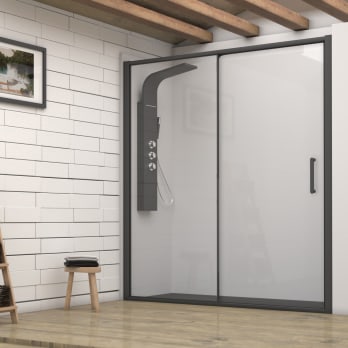 Mampara de ducha Emma perfil negro