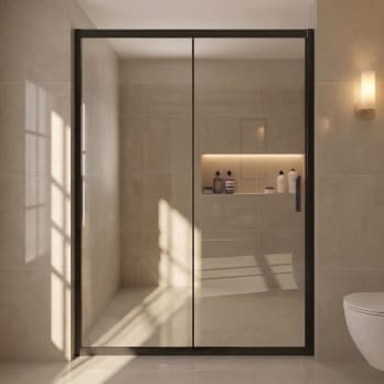 Mampara de ducha Emma negro mate