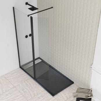 Mampara fija de ducha + abatible, Minimal 6 mm