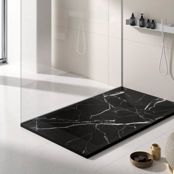 Platos de ducha de resina decorados Bruntec Stone 3D Mármol