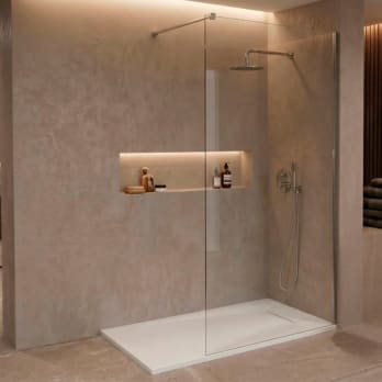 Kit plato de ducha con mampara Bruntec Alana