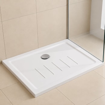 Plato de ducha de cerámica Unisan Waterline