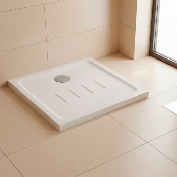 Plato de ducha de cerámica Unisan Waterline