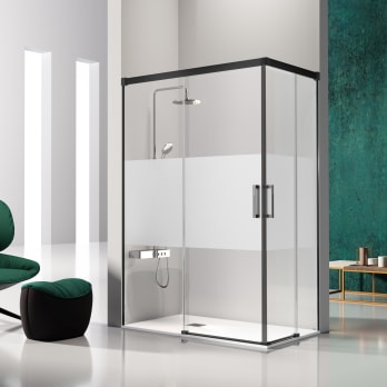 Mampara de ducha angular Kassandra Glase (GS607+GS607)